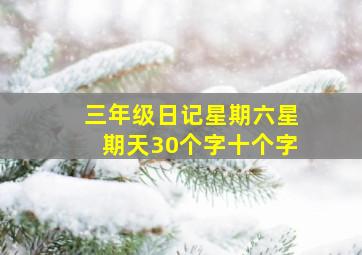 三年级日记星期六星期天30个字十个字