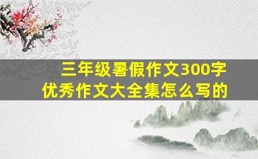 三年级暑假作文300字优秀作文大全集怎么写的