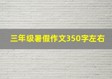 三年级暑假作文350字左右