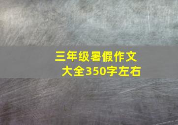 三年级暑假作文大全350字左右