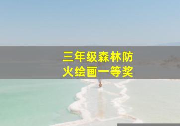 三年级森林防火绘画一等奖