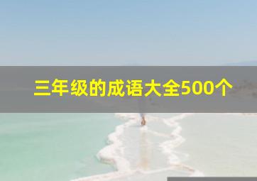 三年级的成语大全500个