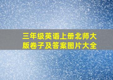 三年级英语上册北师大版卷子及答案图片大全