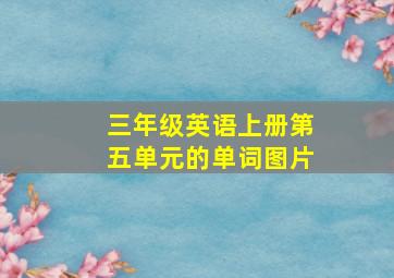 三年级英语上册第五单元的单词图片