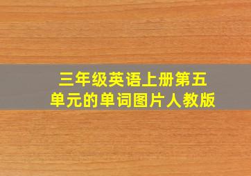 三年级英语上册第五单元的单词图片人教版