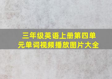 三年级英语上册第四单元单词视频播放图片大全