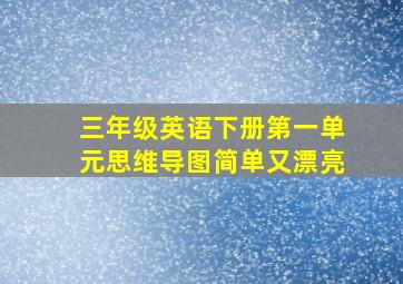 三年级英语下册第一单元思维导图简单又漂亮