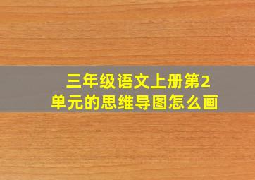 三年级语文上册第2单元的思维导图怎么画