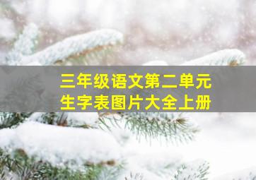 三年级语文第二单元生字表图片大全上册