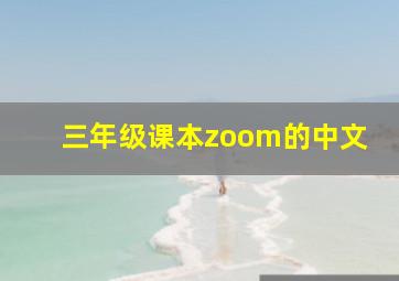 三年级课本zoom的中文