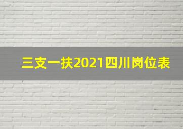 三支一扶2021四川岗位表