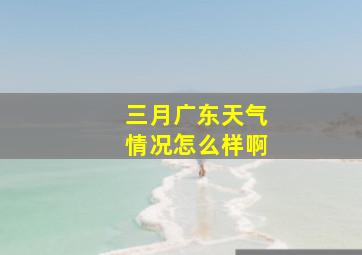 三月广东天气情况怎么样啊