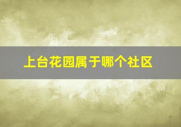 上台花园属于哪个社区