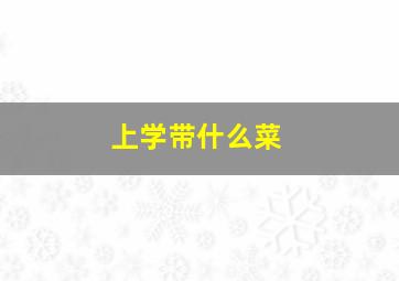 上学带什么菜