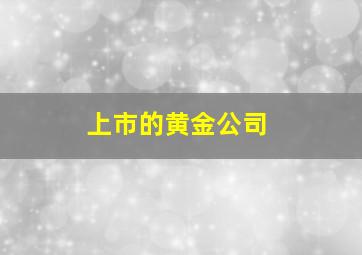 上市的黄金公司