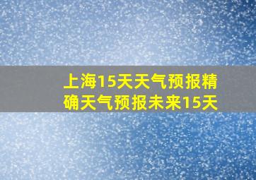 上海15天天气预报精确天气预报未来15天