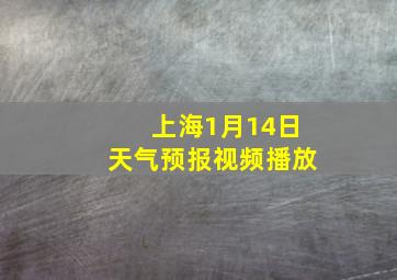 上海1月14日天气预报视频播放