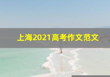 上海2021高考作文范文