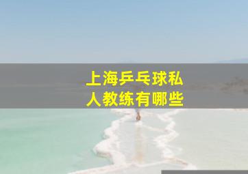 上海乒乓球私人教练有哪些