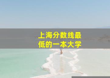 上海分数线最低的一本大学