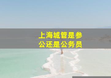 上海城管是参公还是公务员