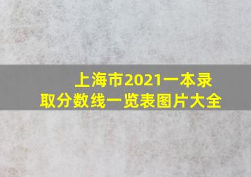 上海市2021一本录取分数线一览表图片大全