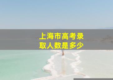 上海市高考录取人数是多少