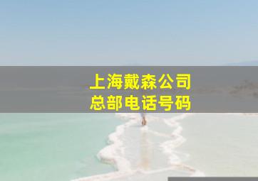 上海戴森公司总部电话号码