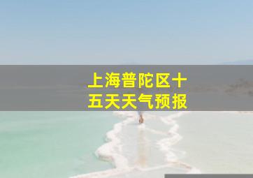 上海普陀区十五天天气预报