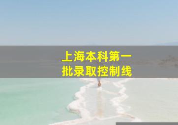 上海本科第一批录取控制线