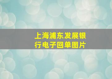 上海浦东发展银行电子回单图片