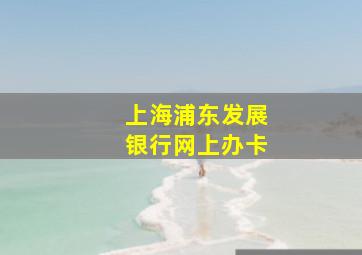 上海浦东发展银行网上办卡