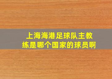 上海海港足球队主教练是哪个国家的球员啊