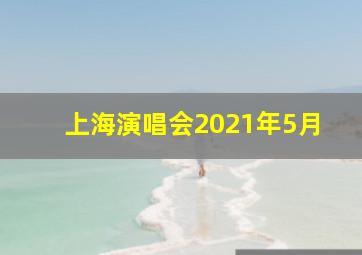 上海演唱会2021年5月