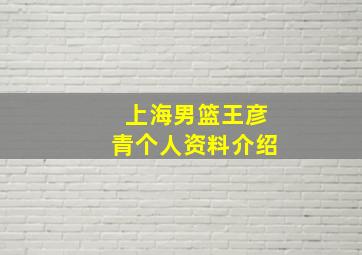 上海男篮王彦青个人资料介绍