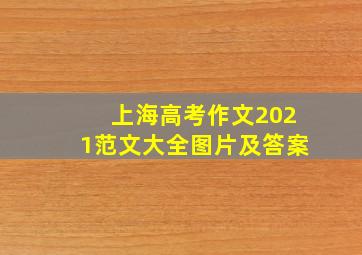 上海高考作文2021范文大全图片及答案