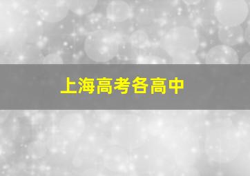 上海高考各高中