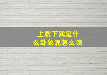 上震下巽是什么卦象呢怎么读