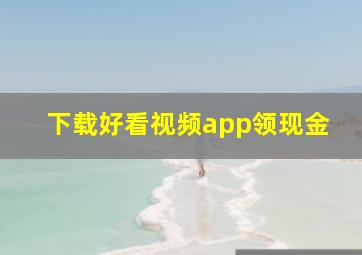 下载好看视频app领现金