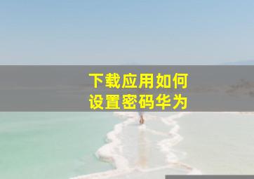 下载应用如何设置密码华为