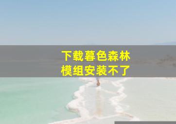 下载暮色森林模组安装不了