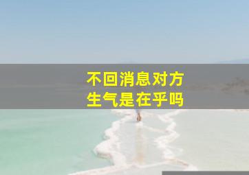 不回消息对方生气是在乎吗