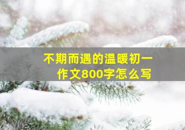 不期而遇的温暖初一作文800字怎么写