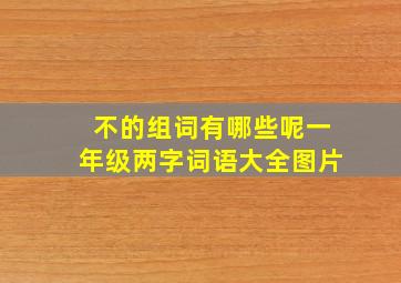 不的组词有哪些呢一年级两字词语大全图片