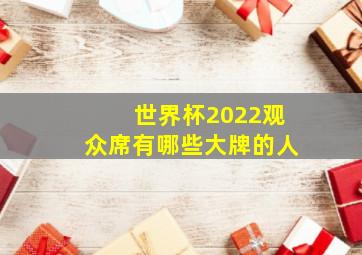 世界杯2022观众席有哪些大牌的人