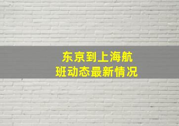 东京到上海航班动态最新情况