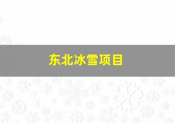 东北冰雪项目