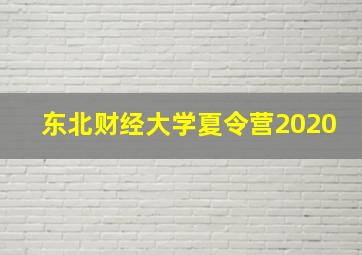 东北财经大学夏令营2020