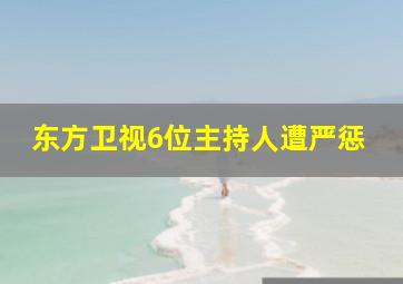 东方卫视6位主持人遭严惩