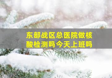 东部战区总医院做核酸检测吗今天上班吗